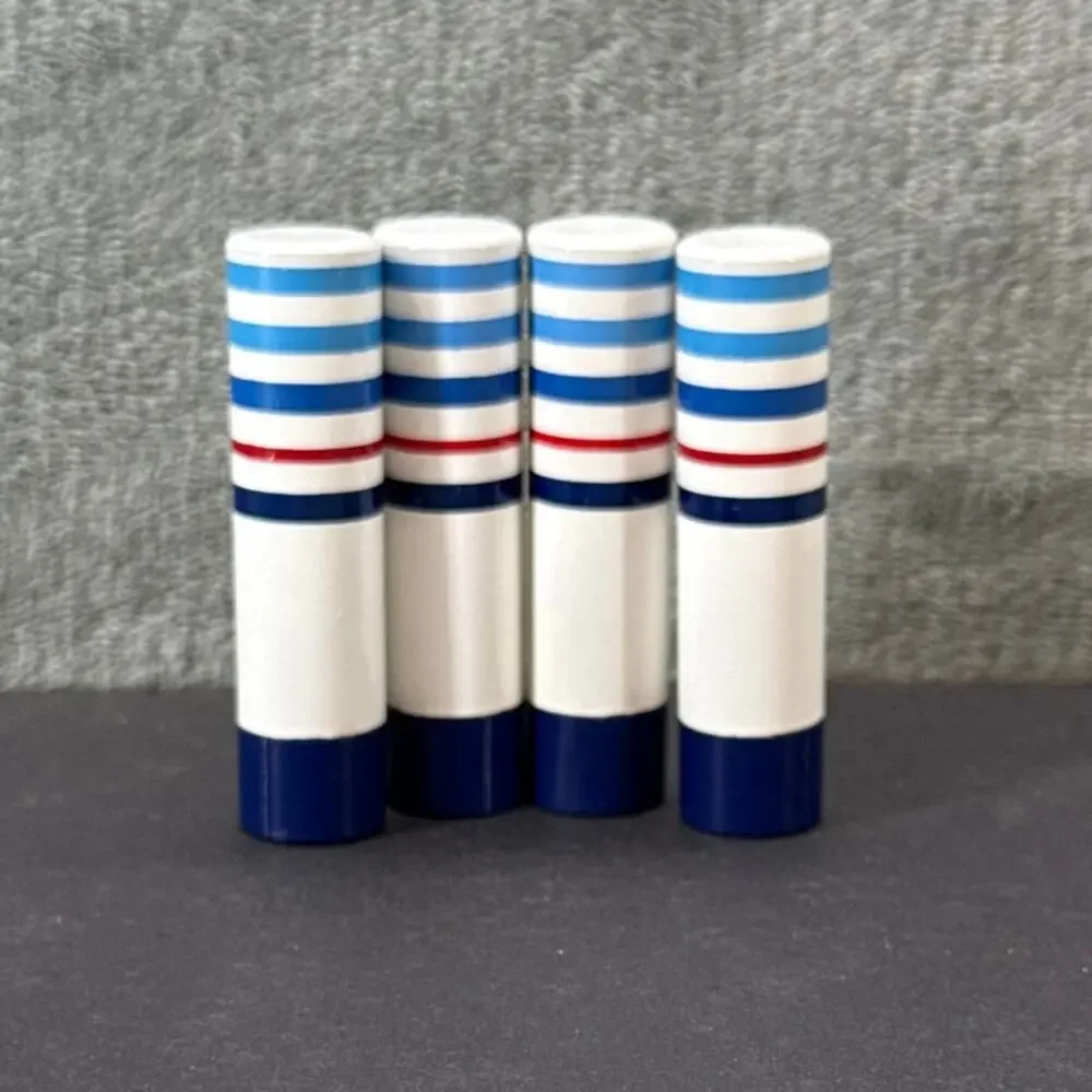 Vintage Bonnie Bell Lip Gloss Tube 1970s Collectible Vanity Blue Yellow NOS
